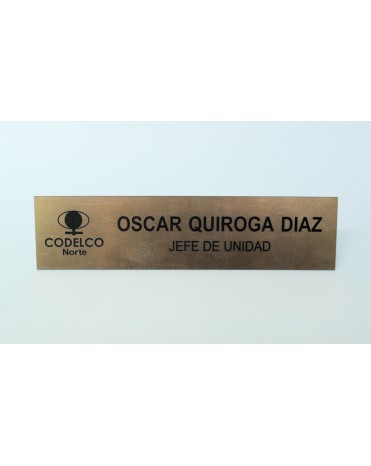 Placa grabada (cobre/negro)